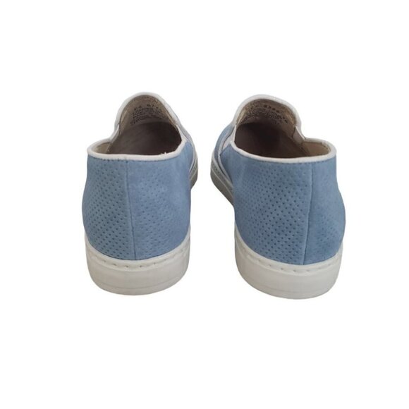 Boemos Italy blue perforated suede slip on platform sneakers sz 6 - Picture 6 of 10
